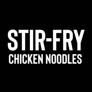 Stir-Fry Chicken Noodles with Drink